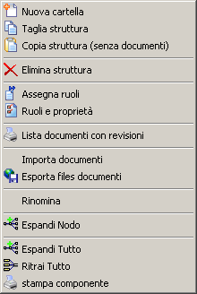 Menu sulla cartella