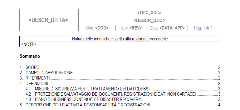 Configurazione dell'intestazione di un documento di prescrizione Configurazione dell'intestazione di un documento di prescrizione