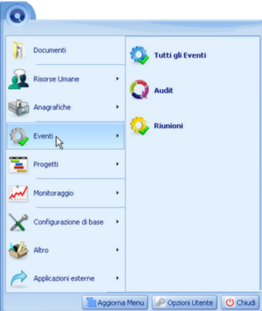 Menu - Sezione Eventi