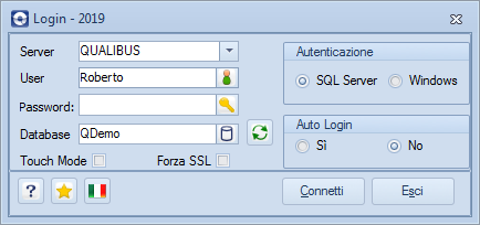 Maschera di Login