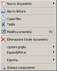 Menu sul Documento