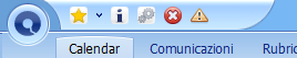 Barra dell'accesso rapido sul Calendar Barra dell'accesso rapido sul Calendar
