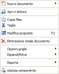 Menu sul documento